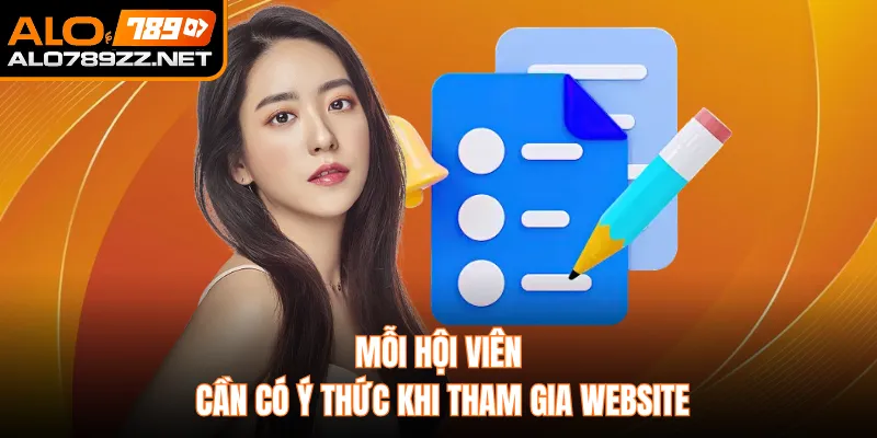 Mỗi hội viên cần có ý thức khi tham gia website